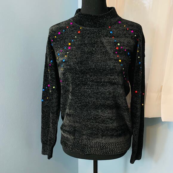 NWT ModCloth Deck The Halls With Glitz Mock Neck Sweater Size Small - Picture 6 of 7